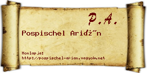 Pospischel Arián névjegykártya
